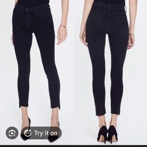 Mother The Stunner Zip Ankle Step Fray Studded